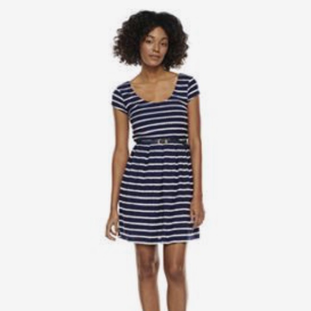 Navy and White Dress (EUC)
